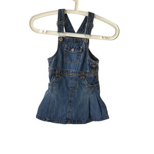 Cherokee Little Girls Size 3T Denim Overall Dress